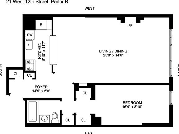 3rd image of 21 W 12th St #1A