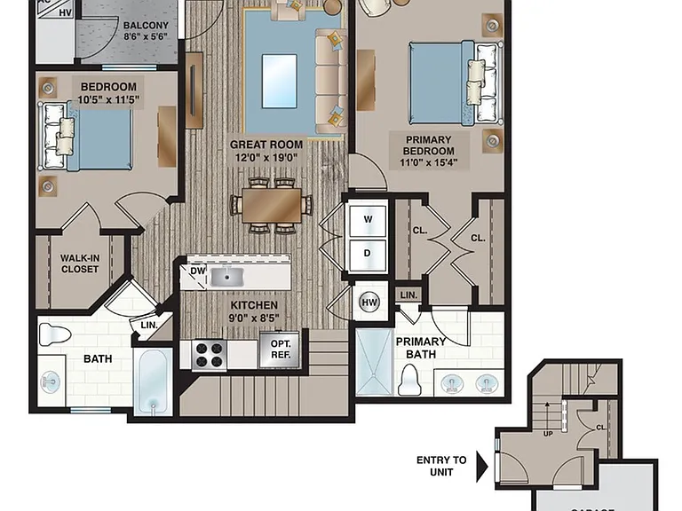 Explore the Meadow Ridge Catskill layout, featuring spacious living and a private balcony. Explore the Meadow Ridge Catskill layout, featuring spacious living and a private balcony.
