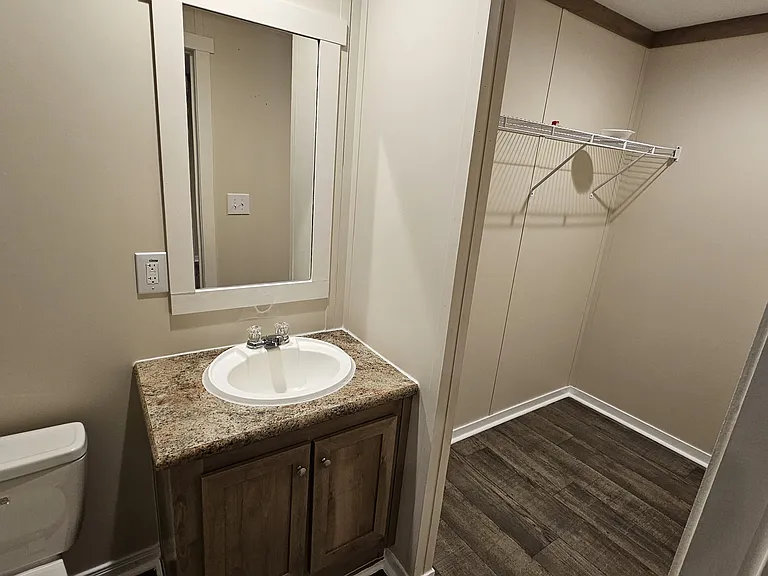 Master bathroom and walk-in closet.