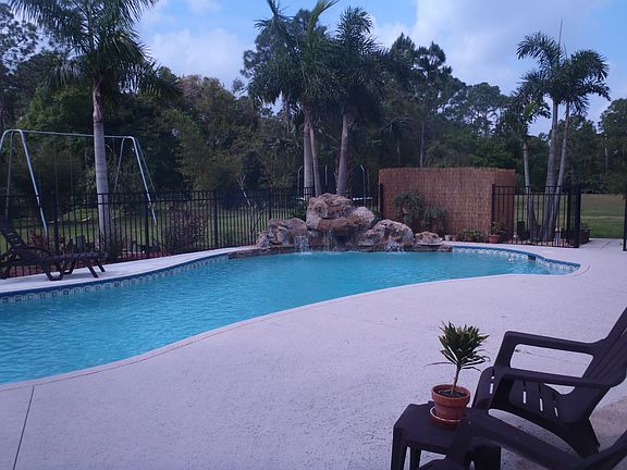 Pool, Rock Waterfall, Swingset