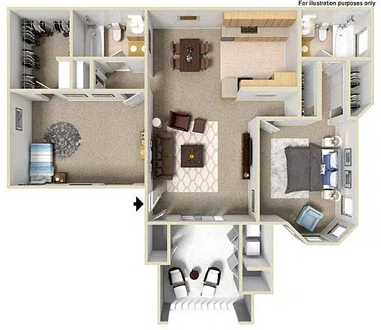 Floor plan D 2X2