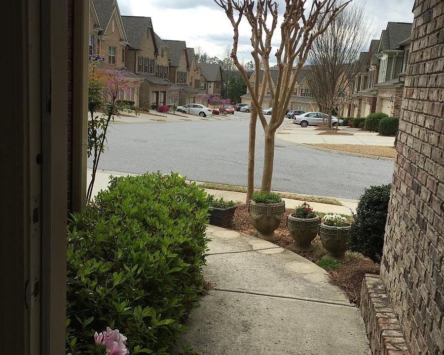 Looking out from the town home into the SD