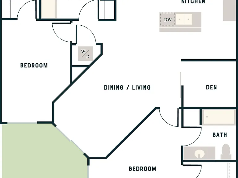 TRSW - 2 Bed, 2 Bath - Apt N w Den TRSW - 2 Bed, 2 Bath - Apt N w Den