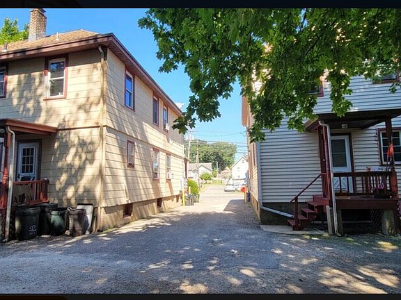 Backyard for parking and deck