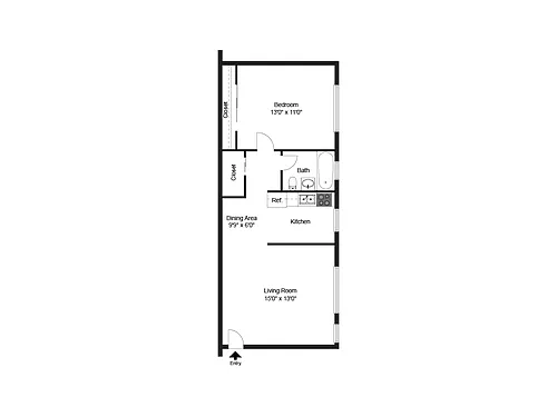 Floor plan One Bedroom