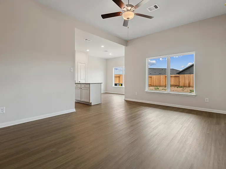 The spacious family room.