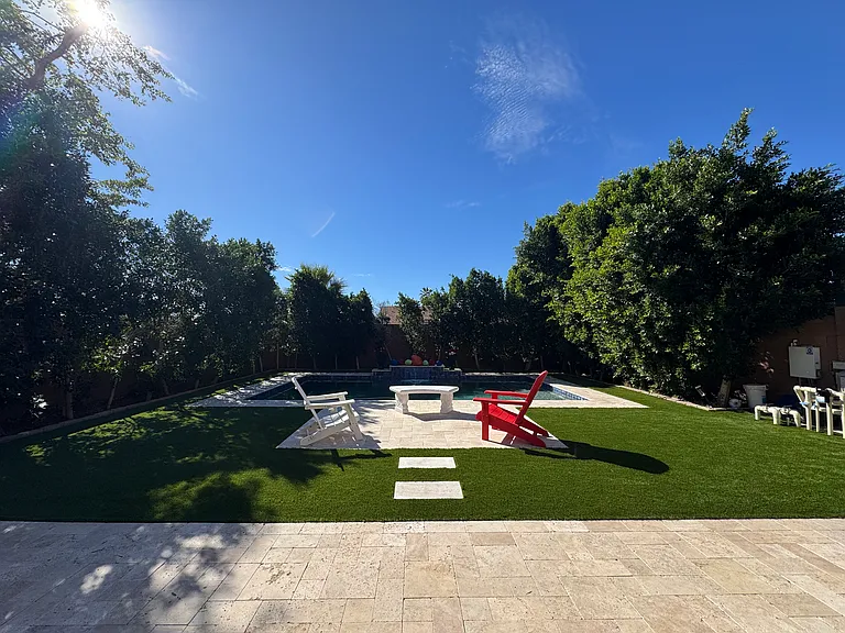 Lawn replaced with turf