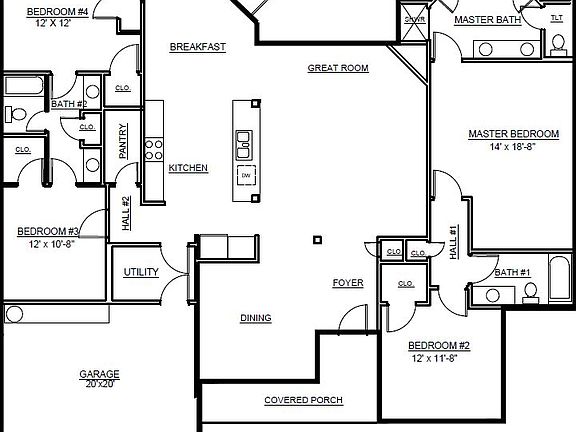 Floor plan - furniture cutouts available upon request