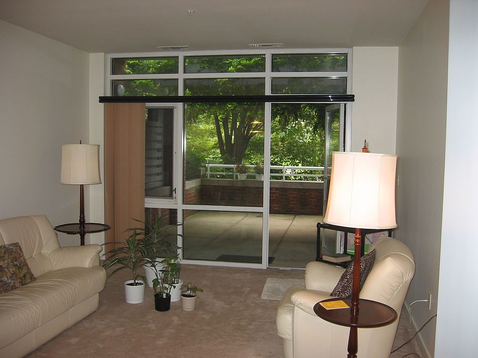 living room and patio