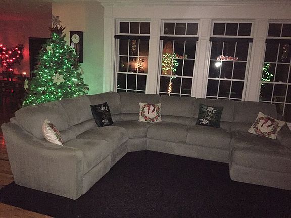 Great room at night. 