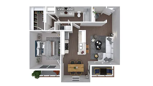 Floor plan 1X1-802