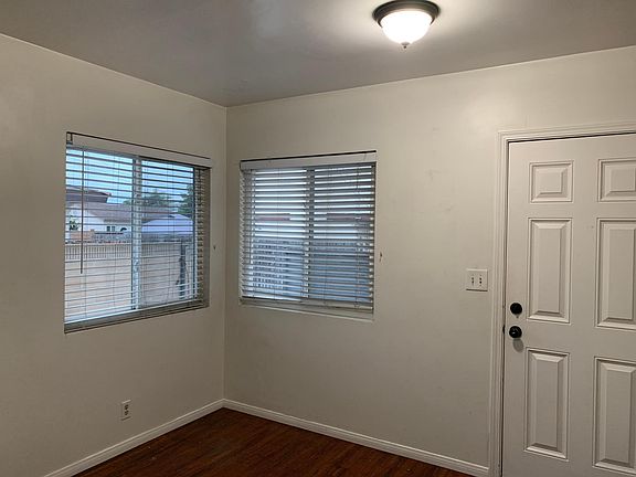 Kitchen and its door to back patio.