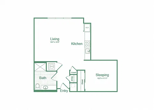 Floor plan Studio S8