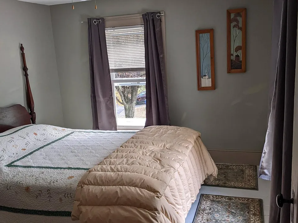 Bedroom faces west.
