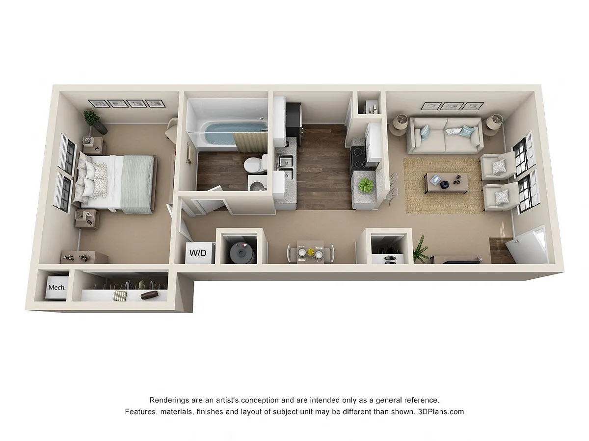 Floor plan One Bedroom
