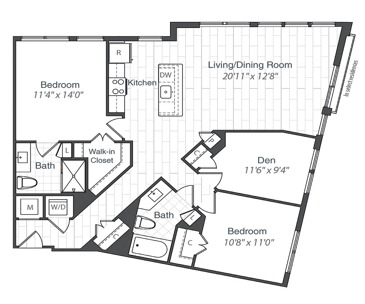 Floor plan B21D-1255