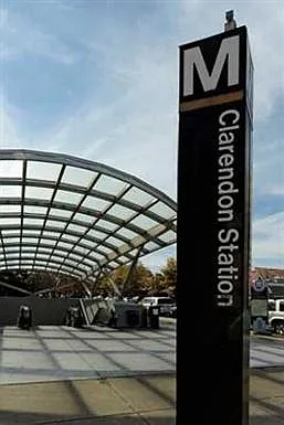 Two blocks to the Clarendon metro station