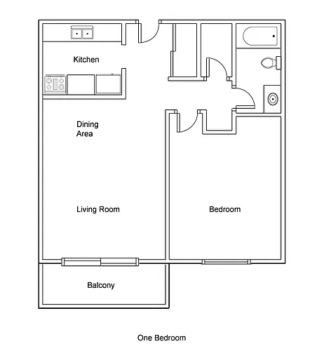 Floor plan 1 Bedroom