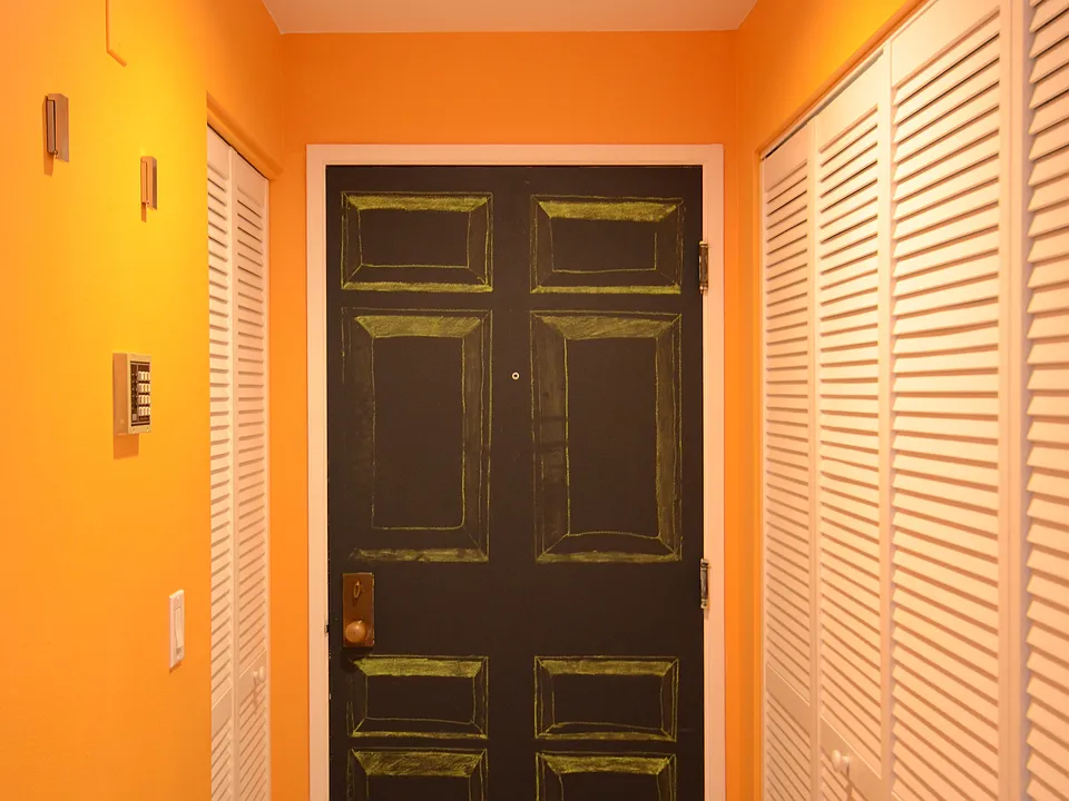 Entry with chalkboard door
