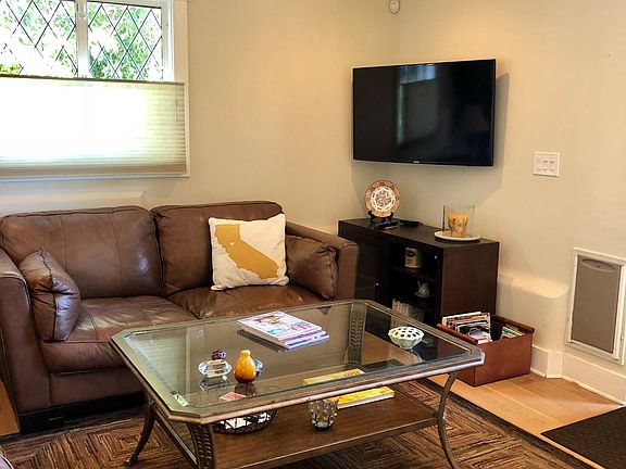 living room with Apple TV, internet
