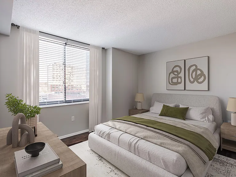 Bedroom One at 15 Bank Apartments in White Plains, NY 10606