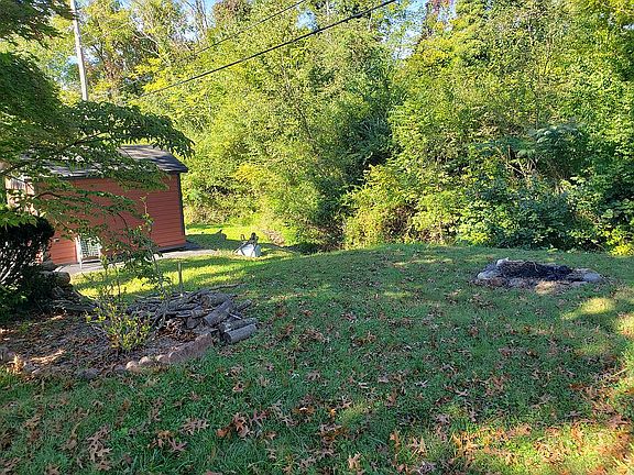backyard firepit & shed