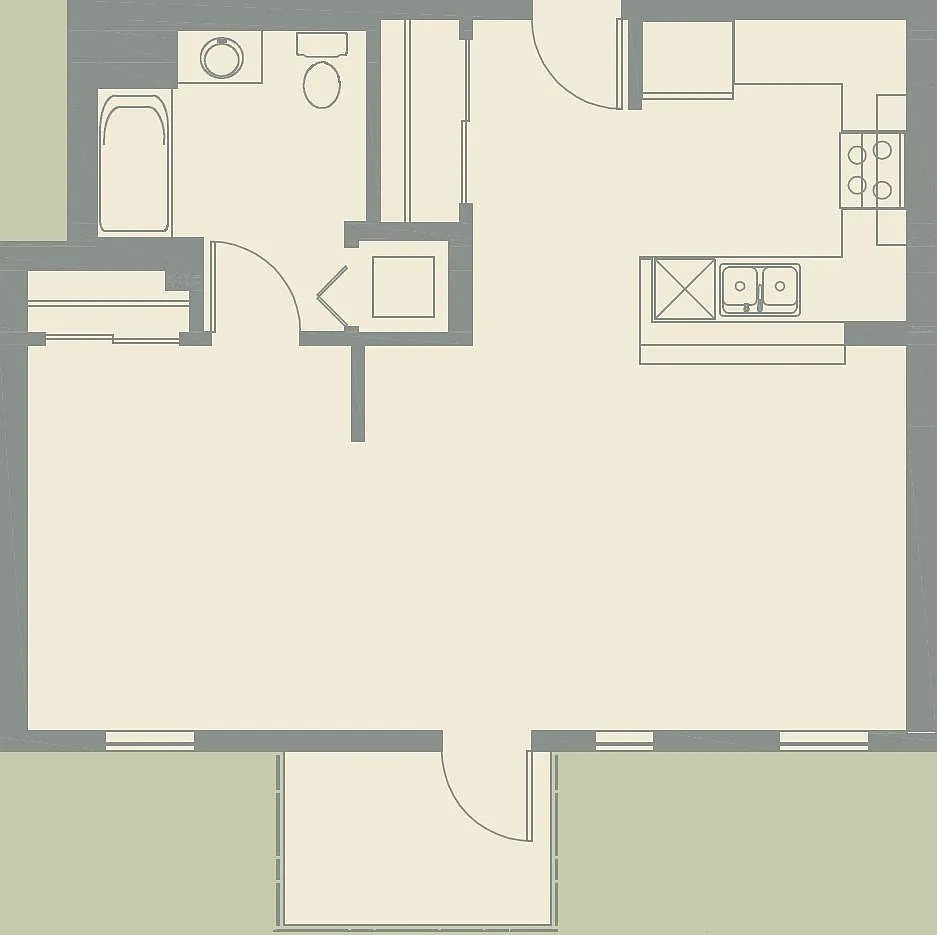 Floor plan Junior 1 Bedroom