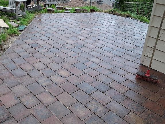 Delightful paver project last summer on the back patio. Turned out reasonably well.