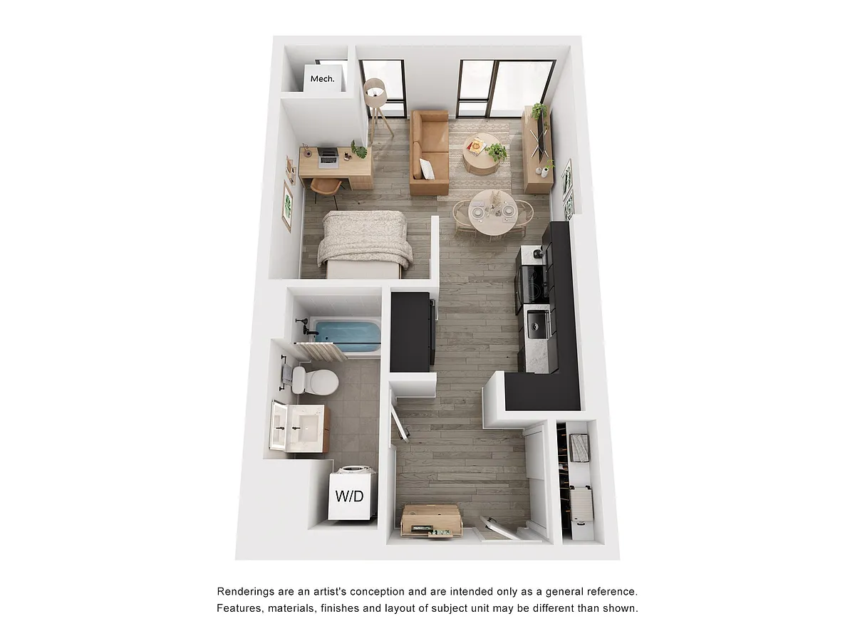 Floor plan Studio E