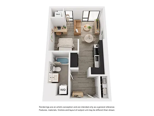Floor plan Studio E