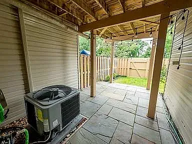 Ground floor Patio leading to Backyard Lawn