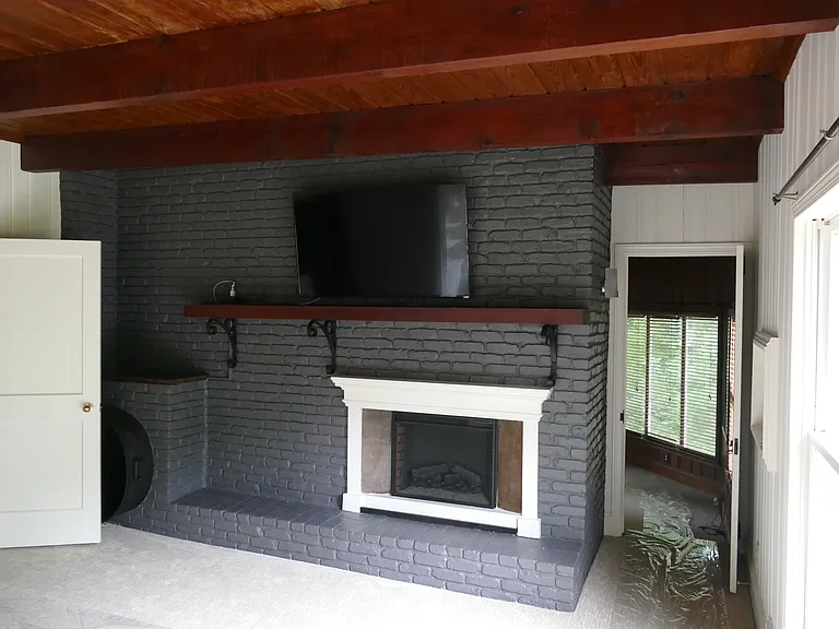 Den with Electric Fireplace