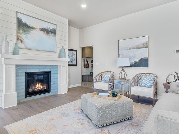 Main Living Area with Shiplap Fireplace