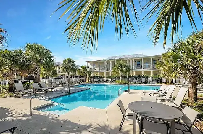 Private, community pool.