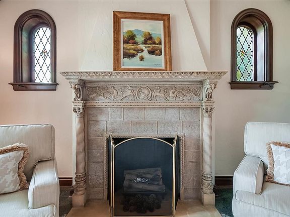 Carved Italian mantle.