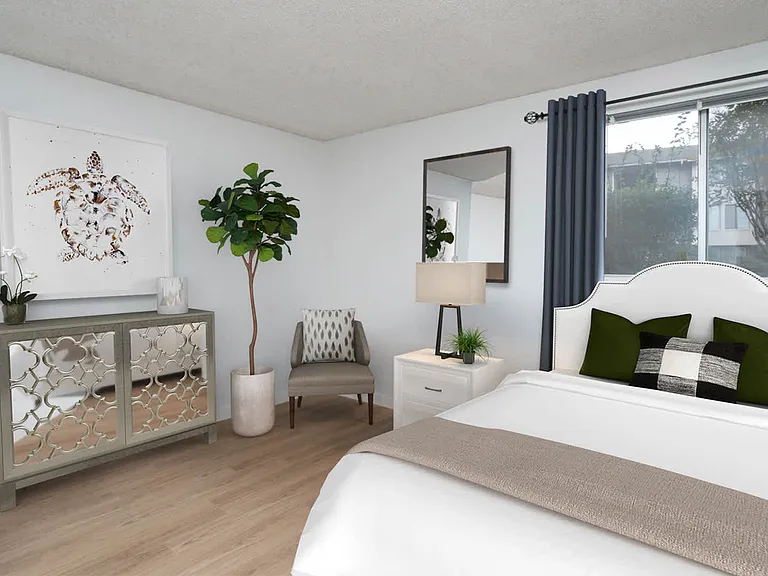Bedroom with Hard Surface Flooring