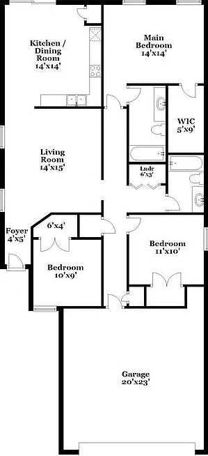 3 bed, 2.0 bath, 1296 sqft, $2,145 — Photo 2