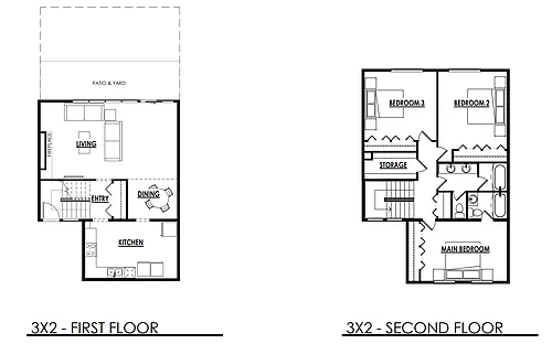 Floor plan 3 Bed 2 Bath