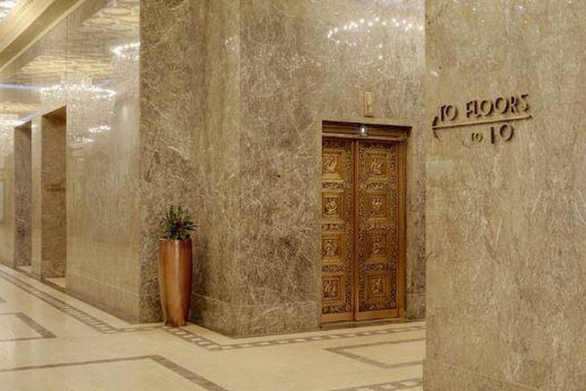 Chandelier Lit Lobby