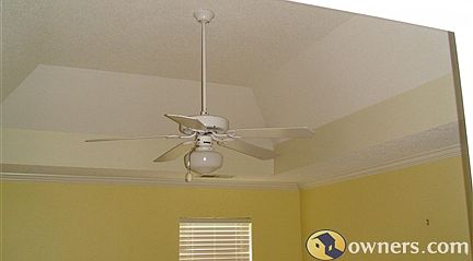 Trey Ceilings with Ceiling Fans in LR & master bedroom