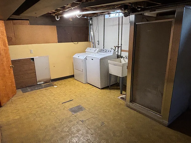 Laundry in basement