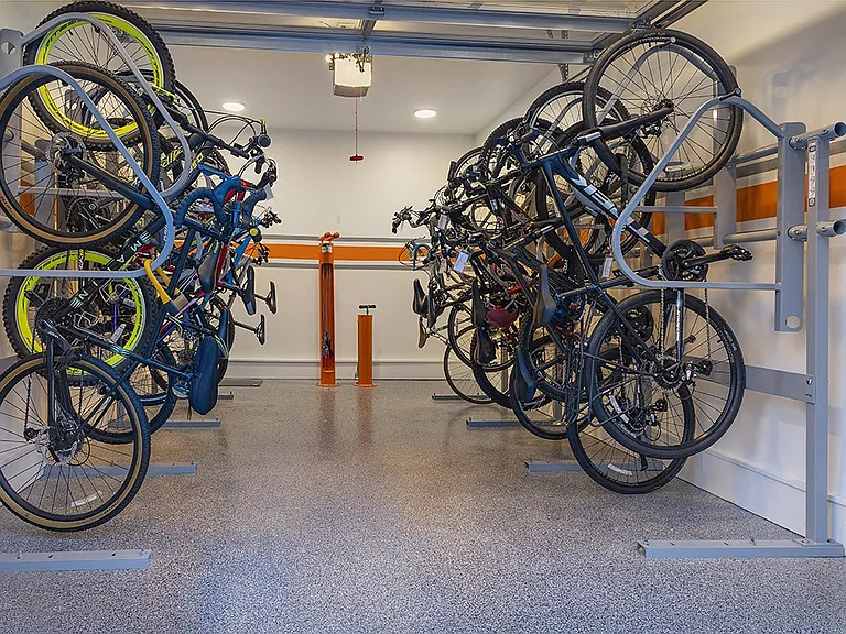 Indoor bike storage and repair station