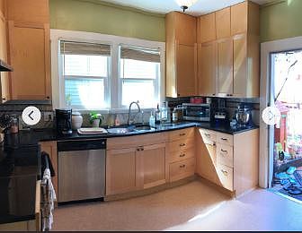Kitchen with back deck