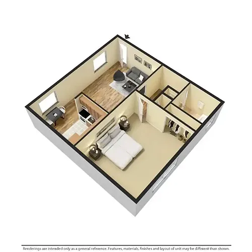 Floor plan One Bedroom