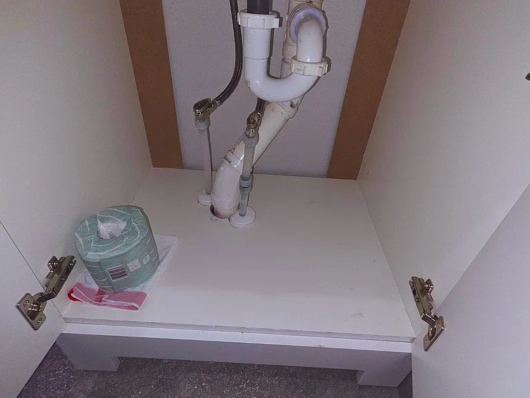 Toilet paper & bathroom trash bags included