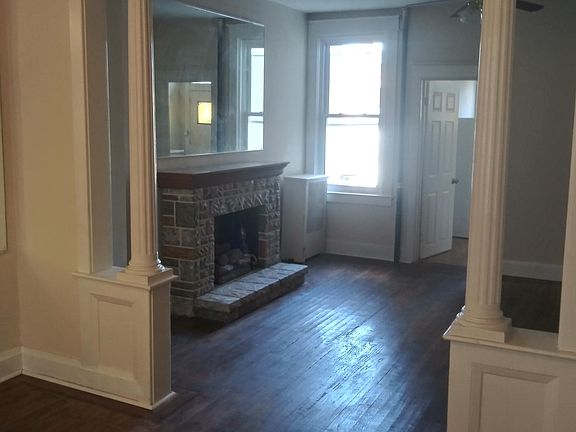 Living room into dining room