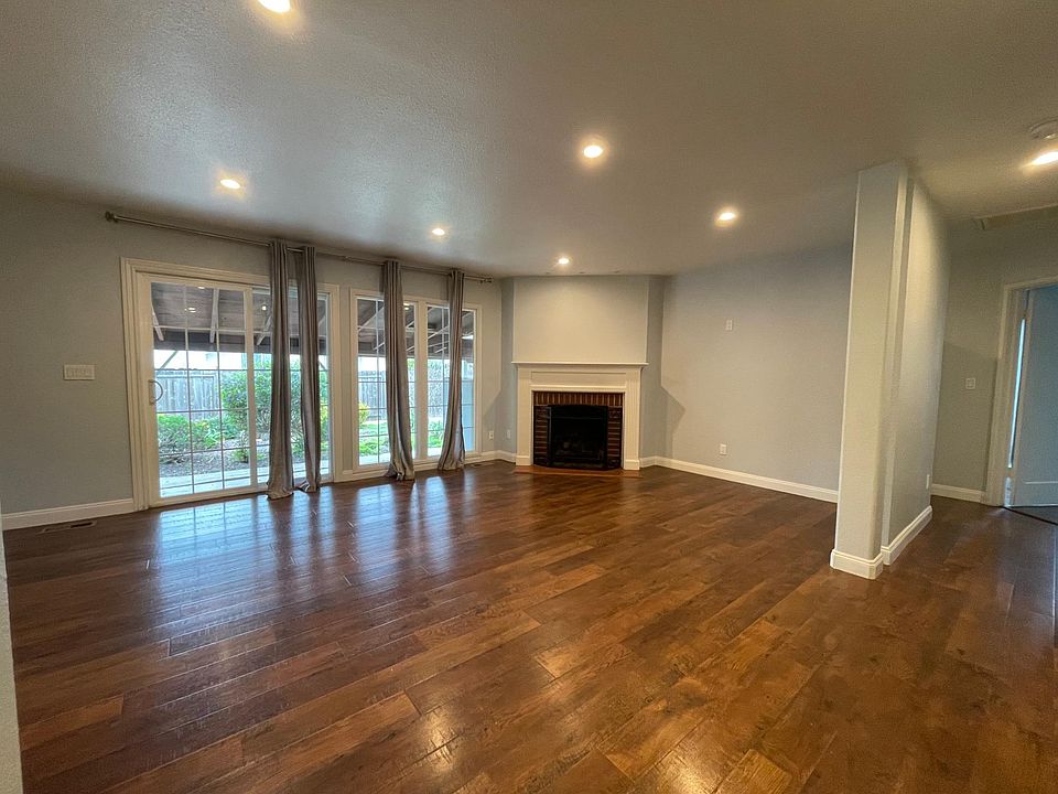 Light filled living room with freshly repainted walls
