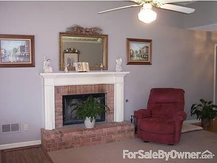 Den with Fireplace : New carpet in Den and Office/3rd Bedroom