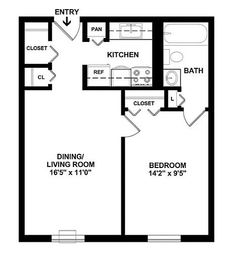 Floor plan 1 BEDROOM FREEDOM