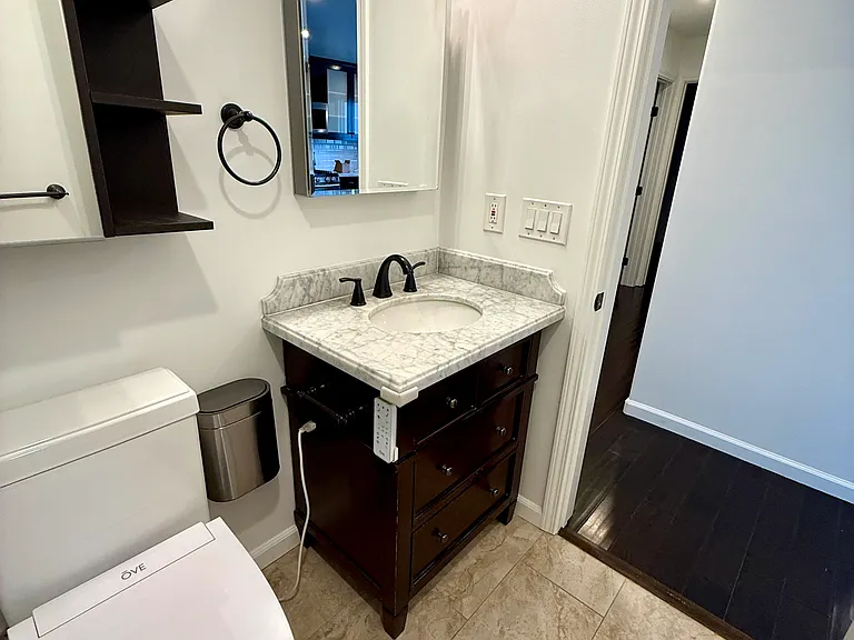 Hallway bathroom